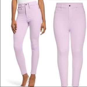 Good American Lavender Good Legs High Waist Crop